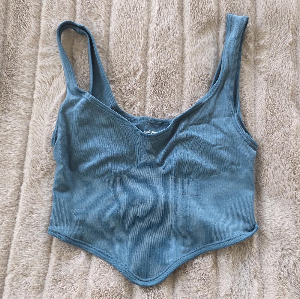 Urban Outfitters Teal Ribbed Top